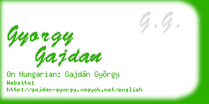 gyorgy gajdan business card