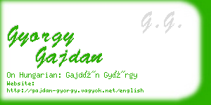 gyorgy gajdan business card